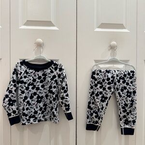 Disney Mickey Mouse Black and White Pajama Set